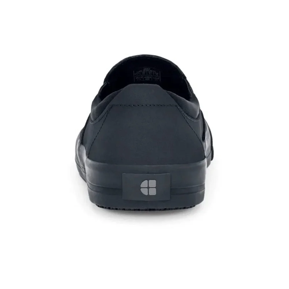 Shoes For Crews Ollie II Black Leather Slip On SR Work Shoes 34257 M-5 W-6.5 NEW